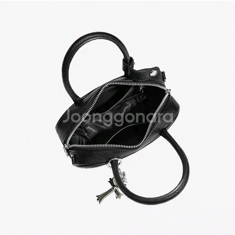 크롬 가방 고급PU 토드백 미니 크로스백--7