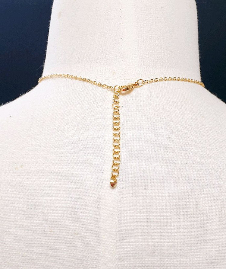 청포도빛 프레나이트 목걸이--3