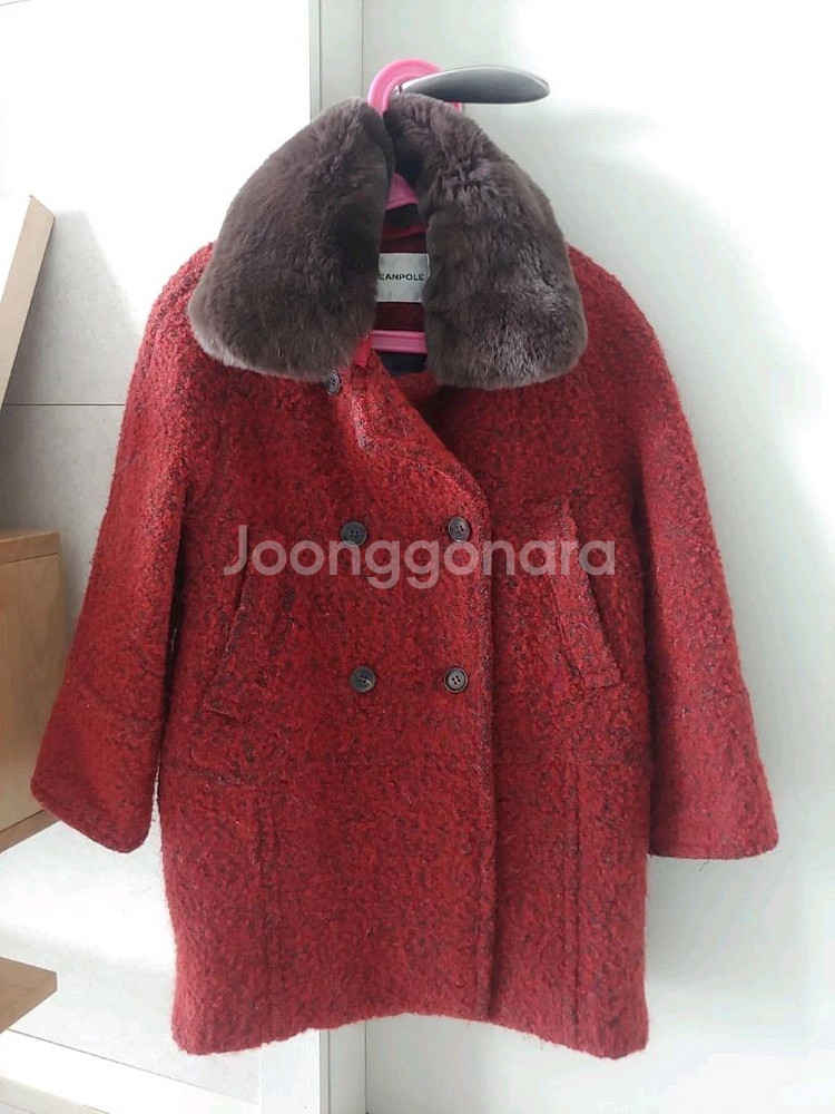 빈폴 토끼털 카라 코트 120사이즈(택포8천원)--0