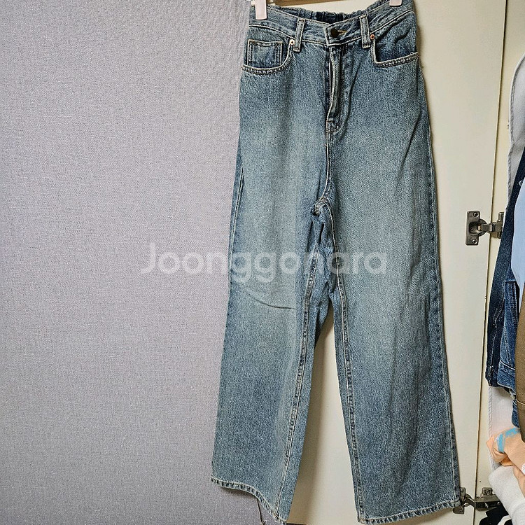 착용컷O 빈티지 데님 와이드 팬츠 바지 청바지--0