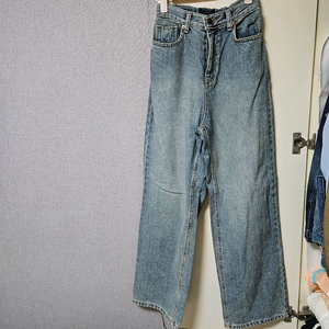 착용컷O 빈티지 데님 와이드 팬츠 바지 청바지