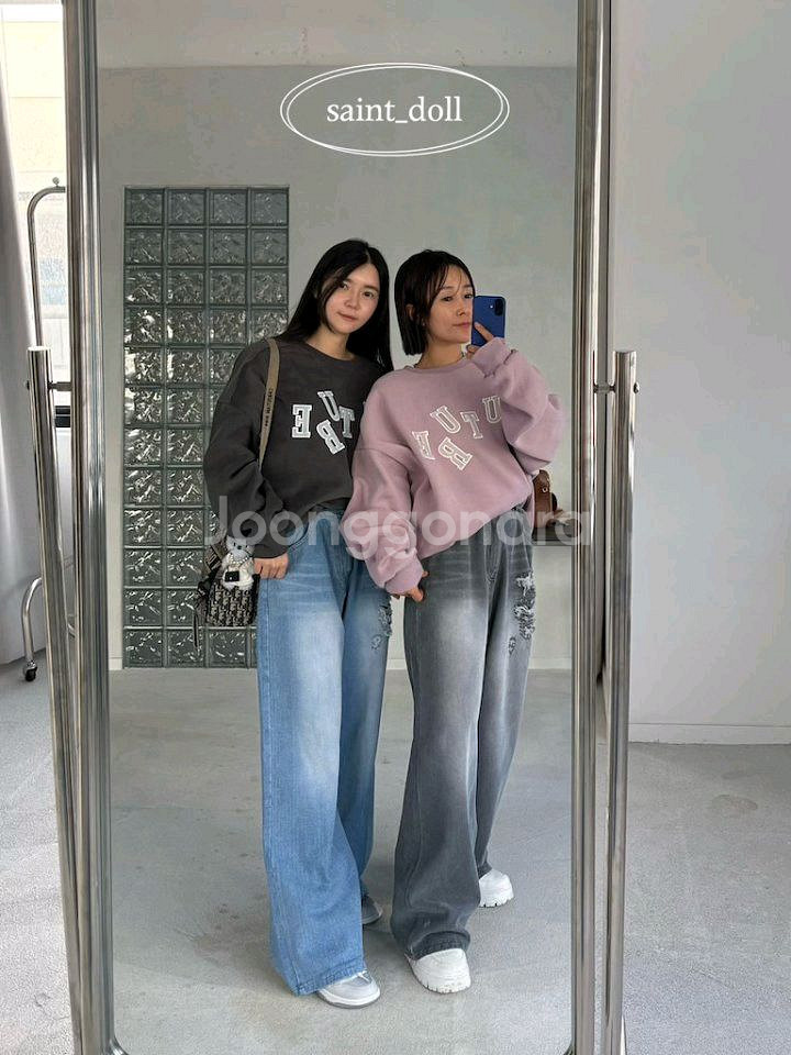 (새상품) 구제 와이드팬츠--0