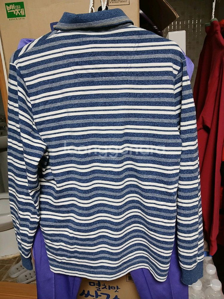 남성 스트라이프 폴로셔츠 M--2