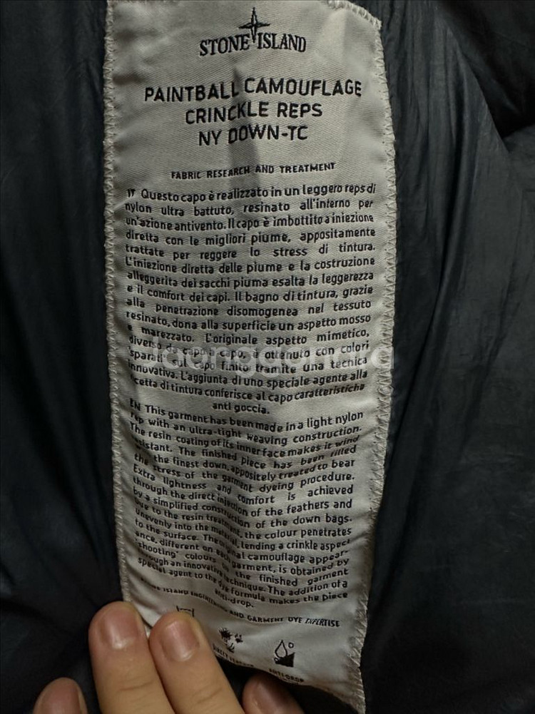 (L) 슈프림 x 스톤아일랜드 크링클랩스 다운 패딩 블랙--3