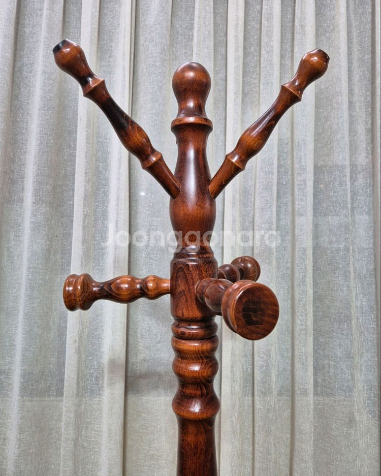 원목 코트대 스탠드 옷걸이--2