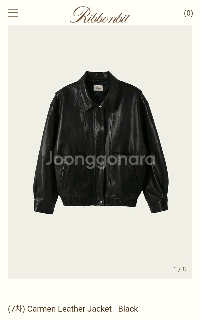 리본빗 카멘 레더 재킷 새상품--0