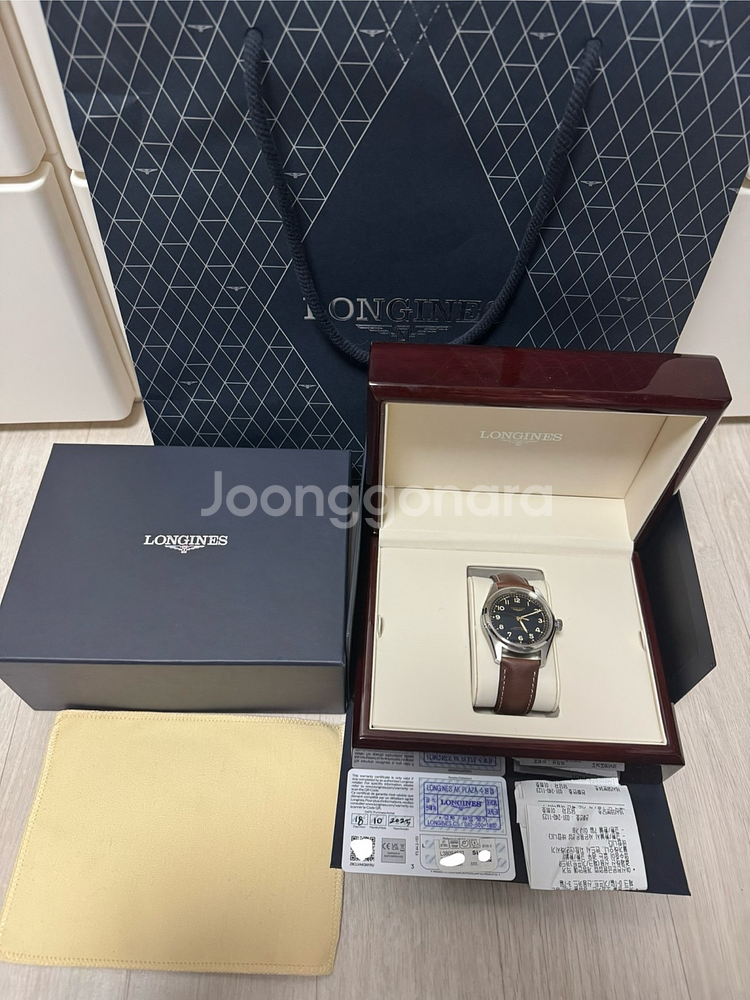 론진 스피릿 파일럿 39mm 새제품급--6