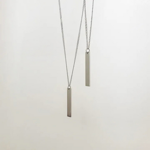 실버 막대바 펜던트 써지컬 데일리 목걸이