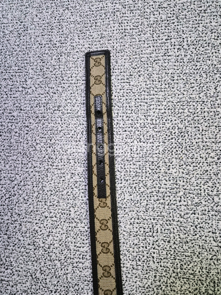 구찌 GG 패턴 레더 벨트--1