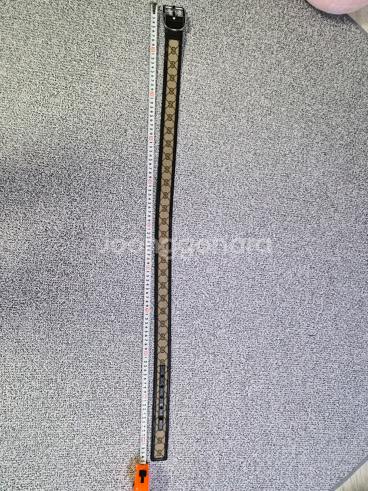 구찌 GG 패턴 레더 벨트--5