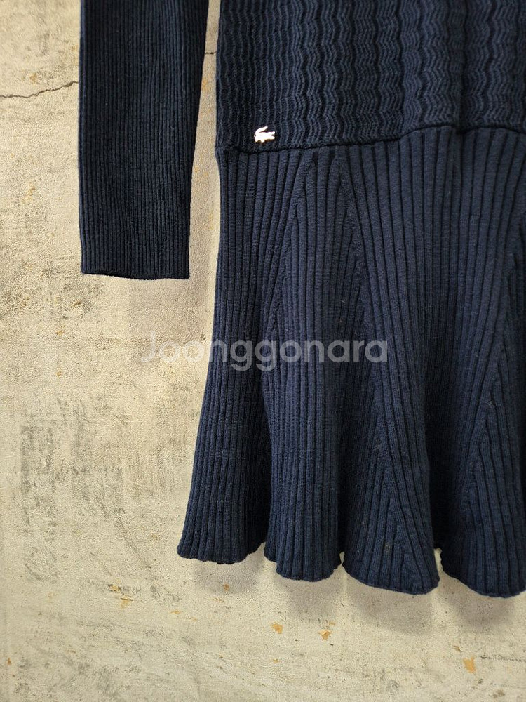라코스테 네이비 니트 원피스--3