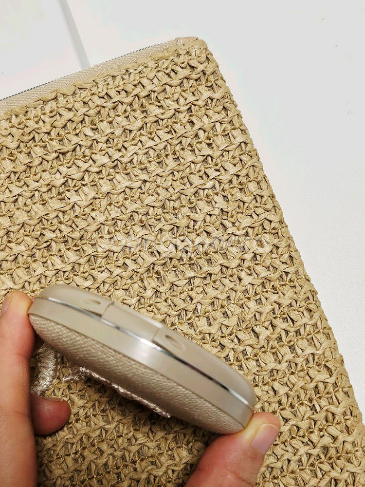 디올 라탄 파우치 + 라탄 거울 세트--3