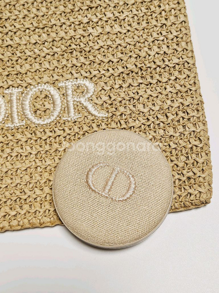 디올 라탄 파우치 + 라탄 거울 세트--2