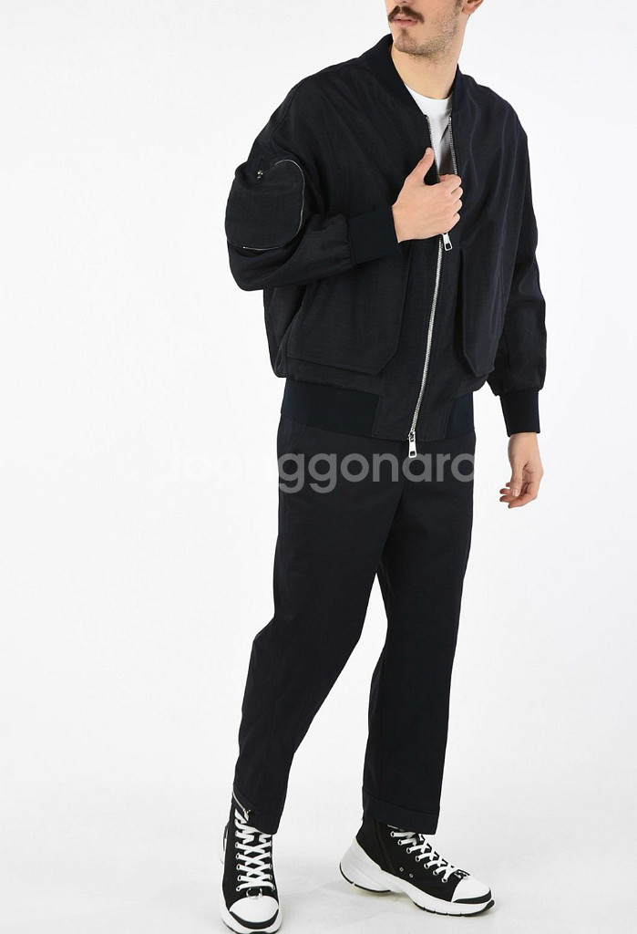 [M] 닐바렛 남성 진네이비 봄버 자켓--7