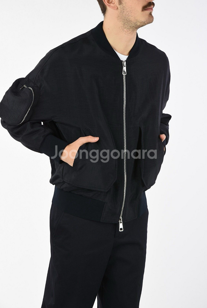 [M] 닐바렛 남성 진네이비 봄버 자켓--5