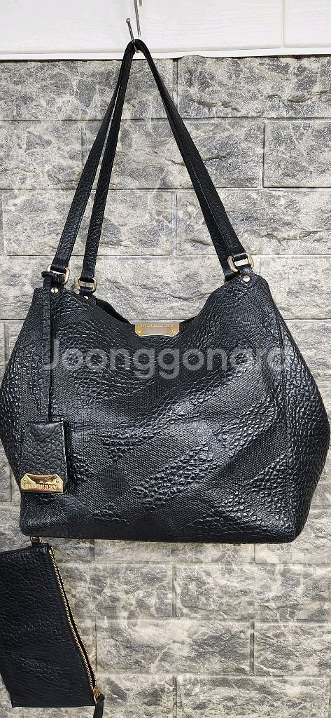 버버리 캔터버리 레더 숄더백--0