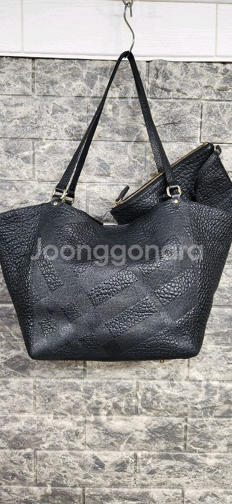 버버리 캔터버리 레더 숄더백--2