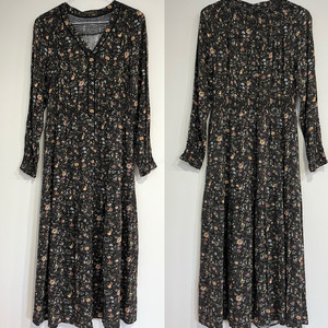 써스데이아일랜드 플라워 롱 원피스 S