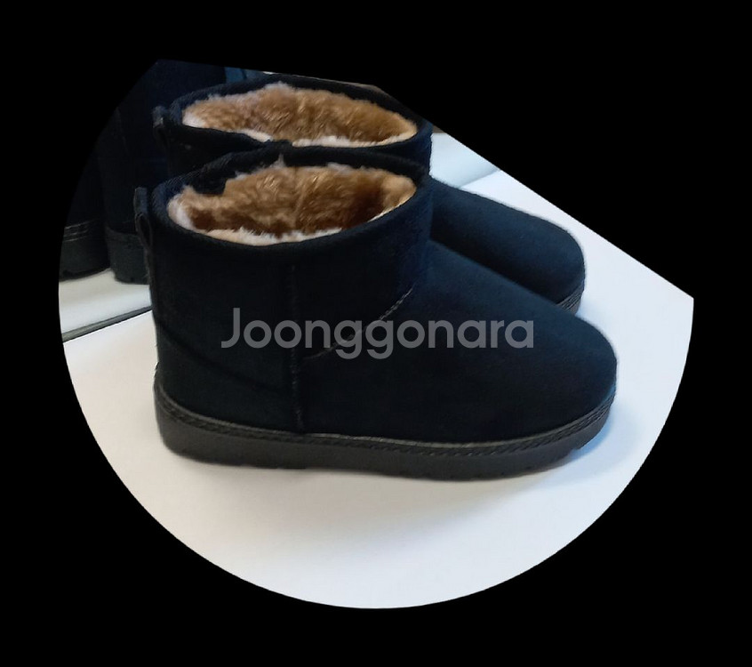 새상품 아동 방한화 털부츠 블랙 195 205--0