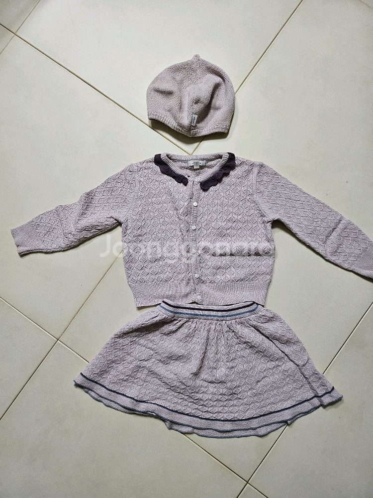 슈슈앤크라 니트가디건 치마 세트--7