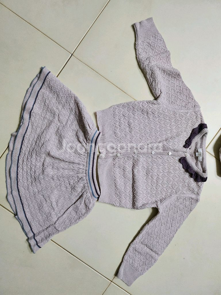 슈슈앤크라 니트가디건 치마 세트--8