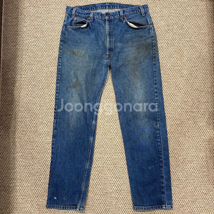 리바이스 20505 0217 80s USA 오렌지탭 빈티지 구제 청바지 (38x32, 실측 별도 기재)--0