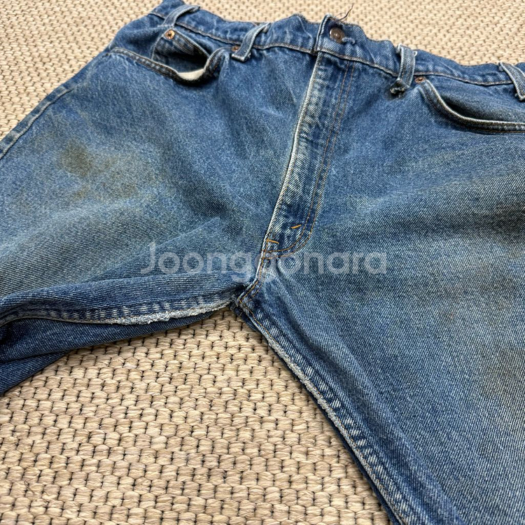 리바이스 20505 0217 80s USA 오렌지탭 빈티지 구제 청바지 (38x32, 실측 별도 기재)--6
