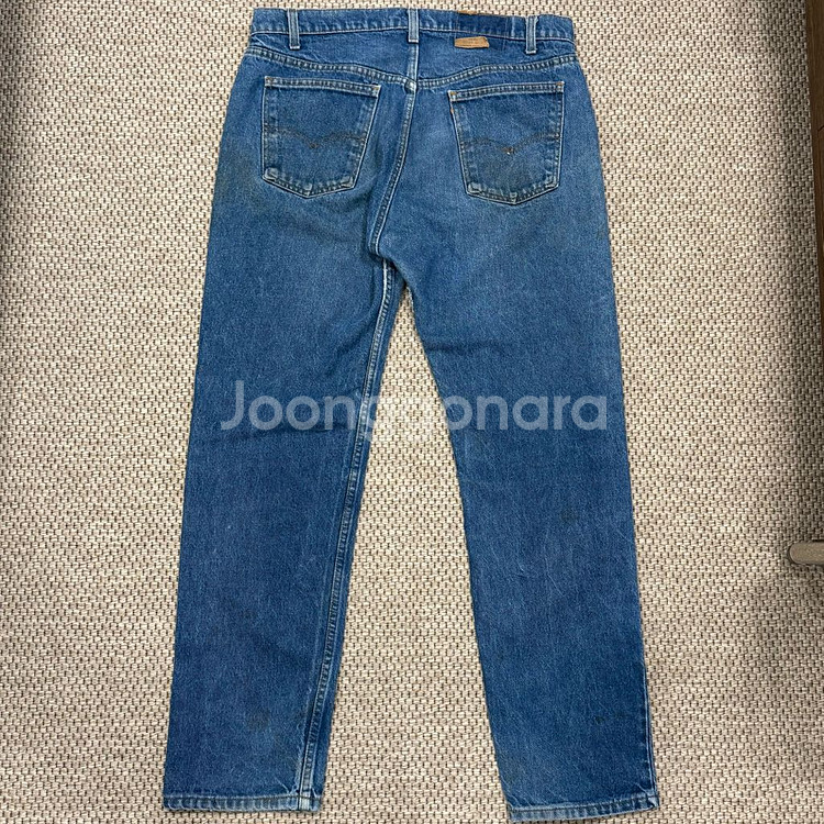 리바이스 20505 0217 80s USA 오렌지탭 빈티지 구제 청바지 (38x32, 실측 별도 기재)--4