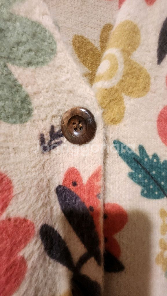 [free]캐시미어20 플라워 패턴 가디건--3