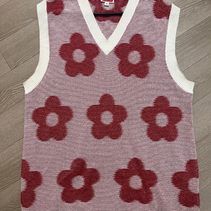 플라워 패턴 니트 베스트
