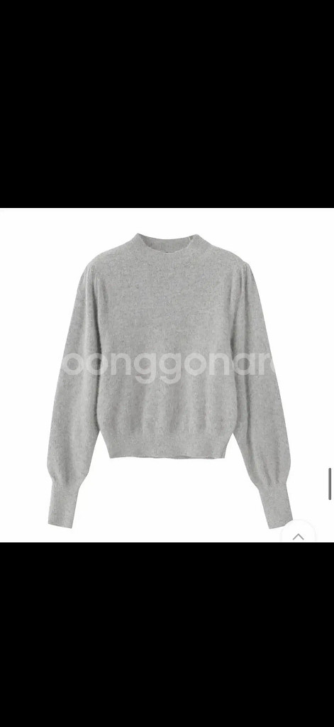 에트몽 퍼프 슬리브 니트 라쿤털니트 그레이니트--3