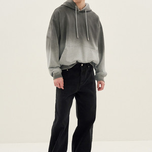 시스템옴므 트위스트 심 와이드 블랙 데님 팬츠 24ss