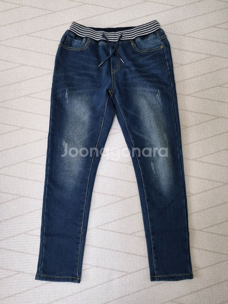 나나진 허리밴딩 기모청바지. S--0