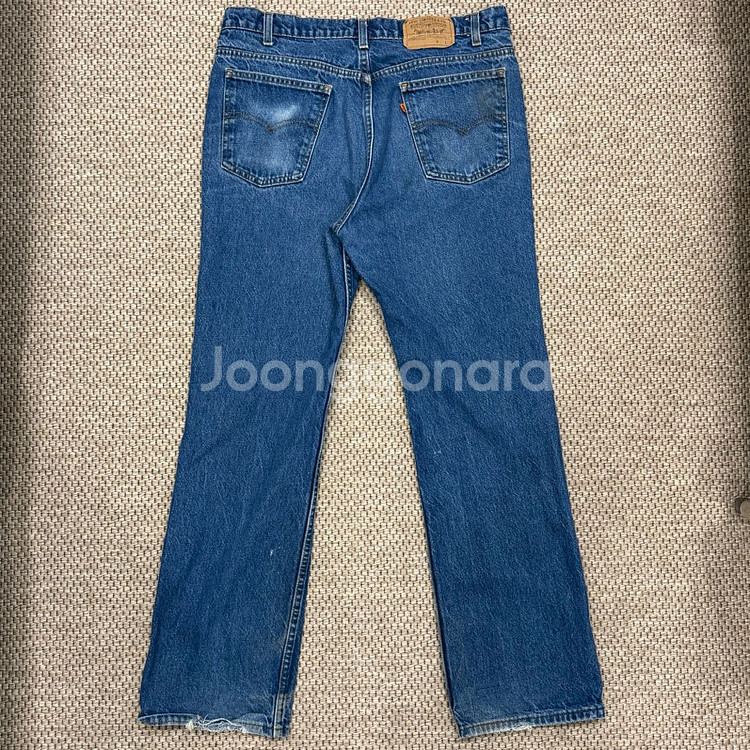 리바이스 20517 0217 80s USA 오렌지탭 빈티지 구제 부츠컷 (38x32, 실측 별도 기재)--3