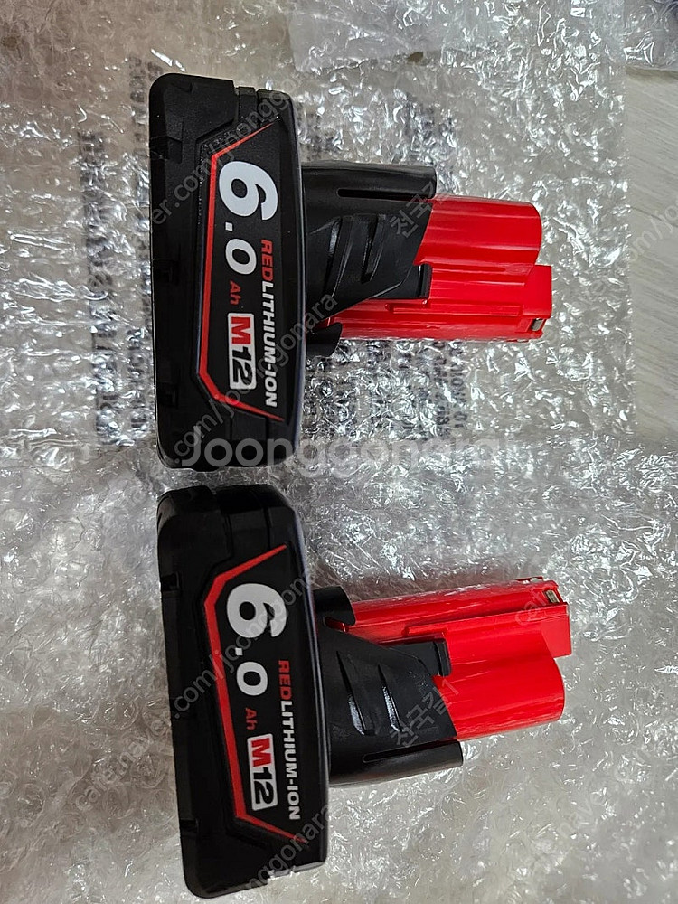 밀워키 m12 6ah 미사용 정품배터리2개--0