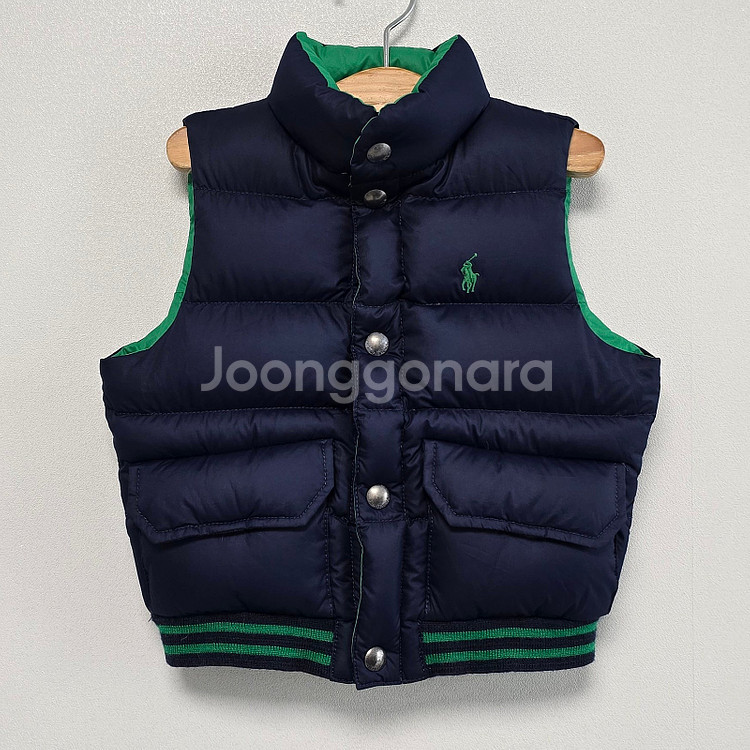 아우터 [키즈 2T] 폴로 랄프로렌 양면 다운 패딩 조끼--0