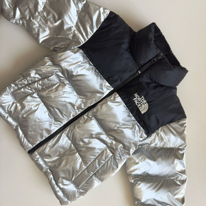 올해신상새상품)노스페이스 키즈 눕시 패딩 실버 120사이즈
