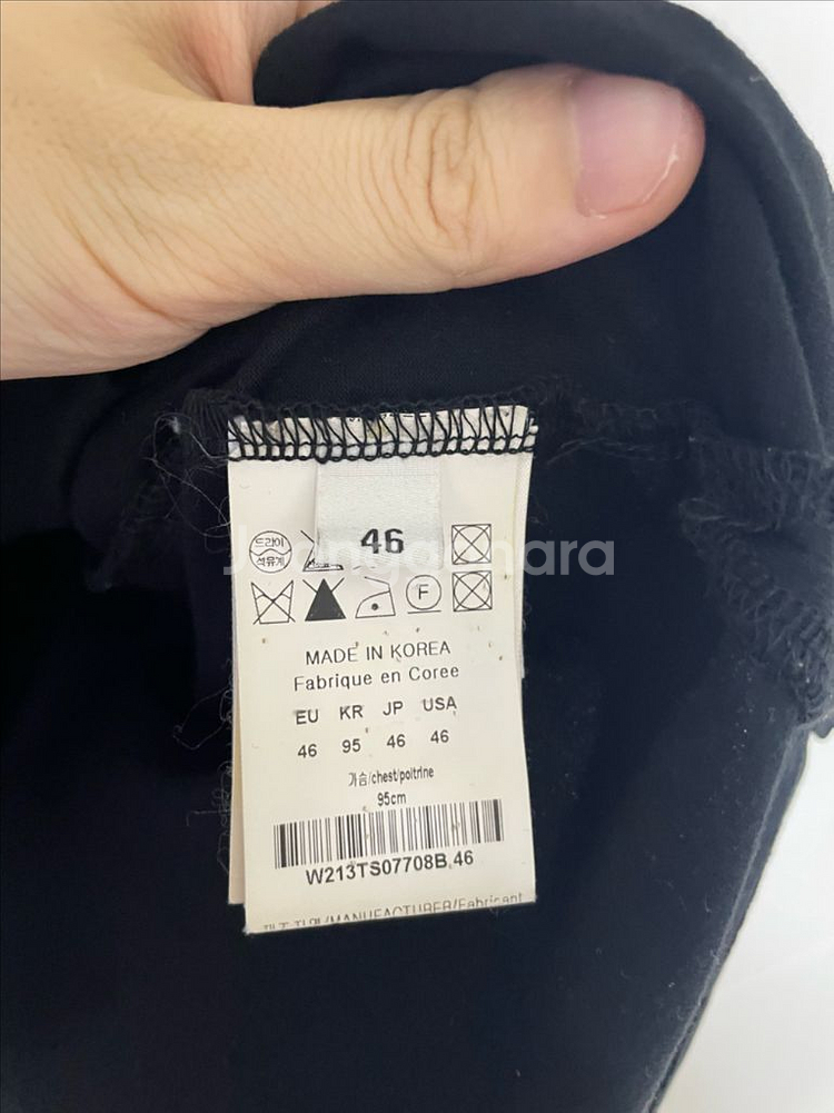 [46] 우영미 블랙 백로고 반팔 티셔츠--8