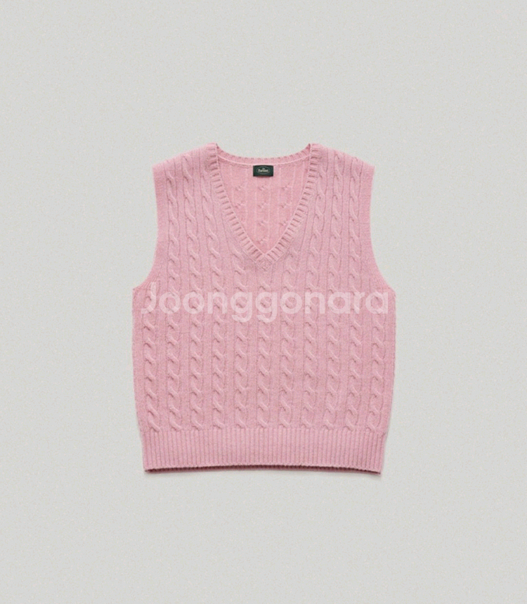 더바넷 핑크 포니 니트베스트--1