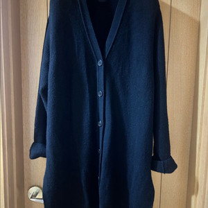 준지 여성 블랙 롱가디건