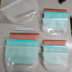 [택포] 델리원 밀폐 실리콘 지퍼백 10개 세트