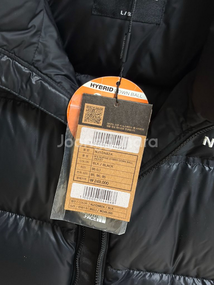 W 노스페이스 눕시 하이브리드 다운 볼 자켓 블랙 패딩--1