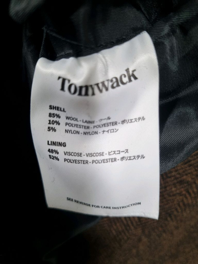 토니웩 남성 울 롱코트 이미지