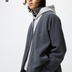 유니클로니들스 후리스가디건 L,XL