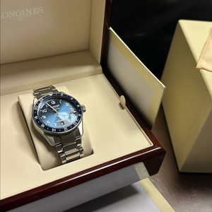 론진 스피릿 줄루 청판 42 스틸 / 가죽스트랩