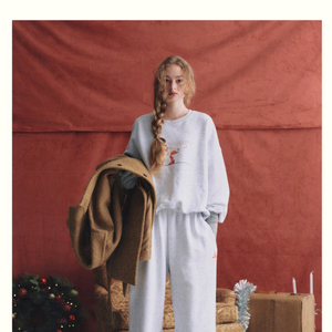 리본빗 스키 스웻 셋업