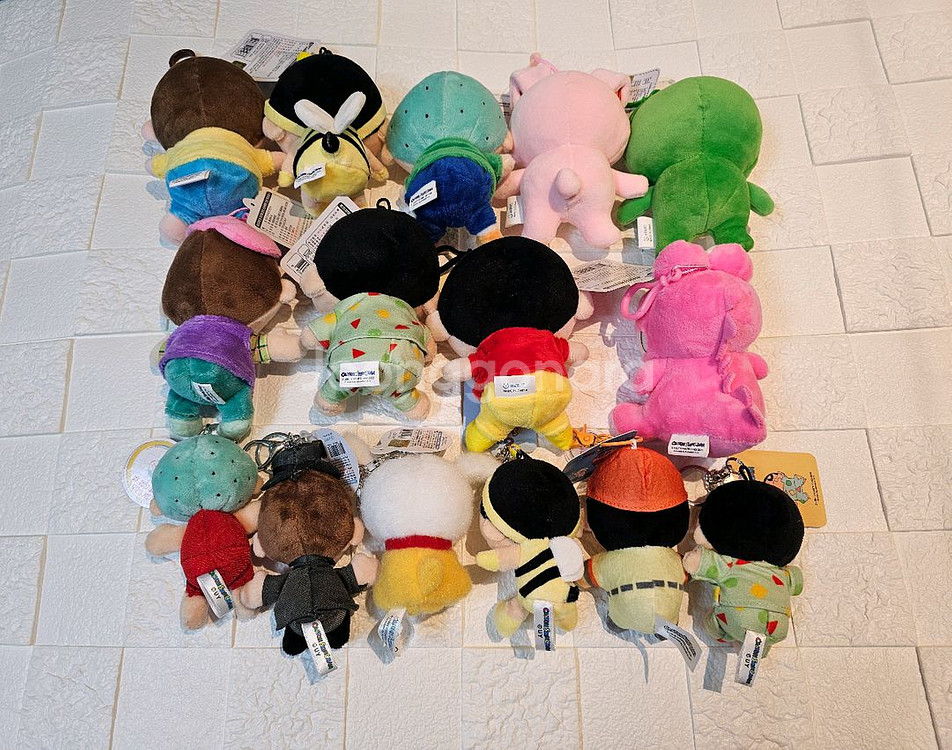 짱구는 못말려 짱구 맹구 흰둥이 훈이 키링 가방고리 인형 새거--3