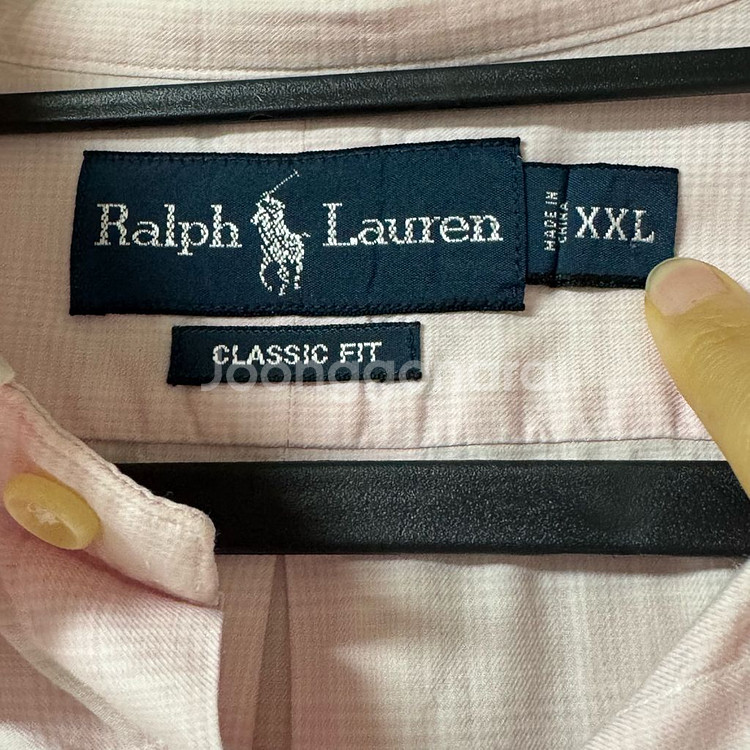 (착샷O) 폴로 랄프로렌 연핑크 셔츠--5