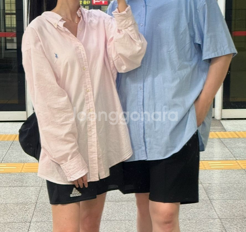 (착샷O) 폴로 랄프로렌 연핑크 셔츠--9