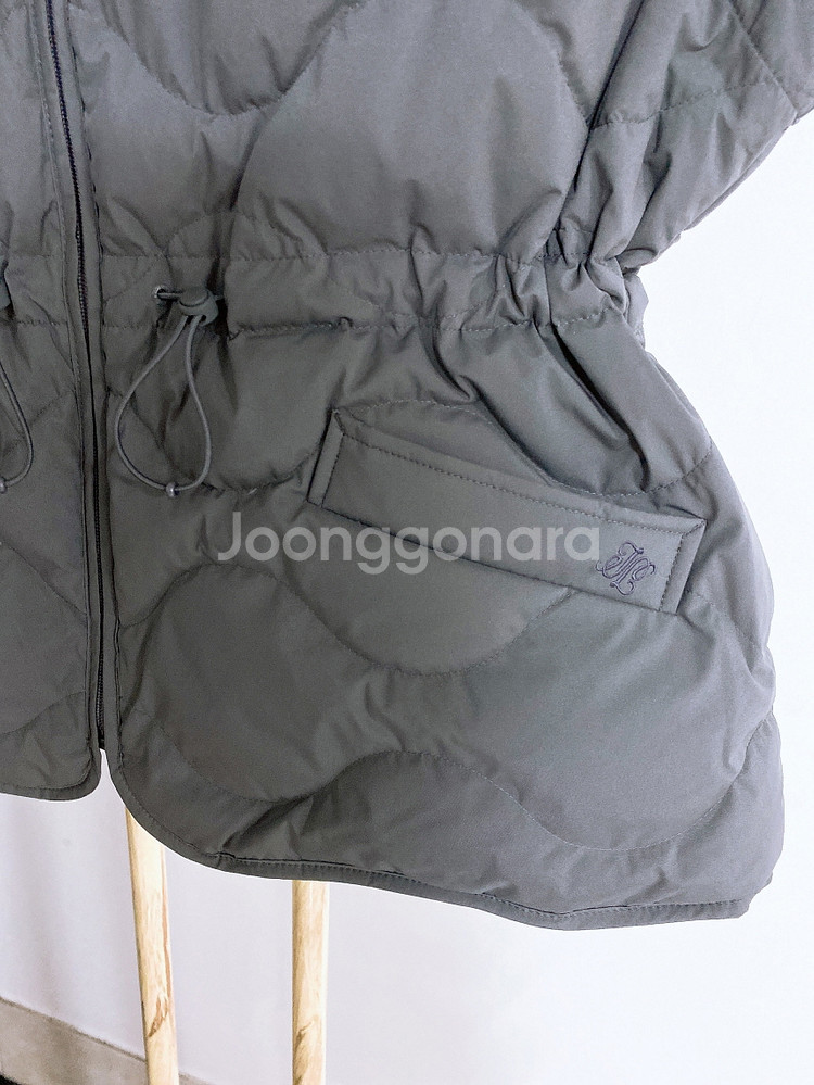 (105)(새옷수준)JDX골프여자빅사이즈오리털허리라인후드패딩조끼--2